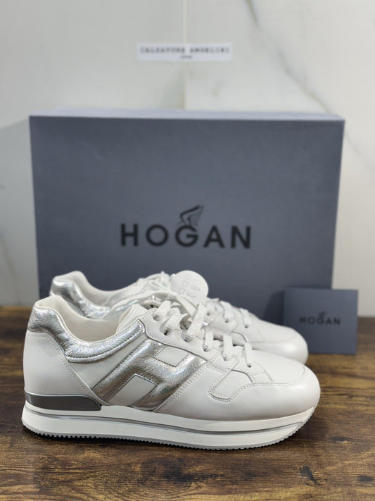 Hogan H222   sneaker Donna  extra light Argento Bianco    pelle 39.5