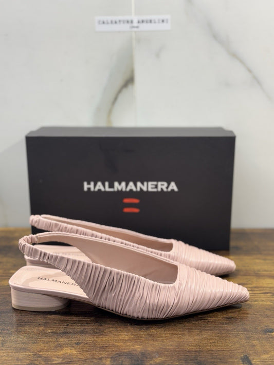 HALMANERA Sling Back Pelle Cipria   Luxury Made In Italy Donna 41