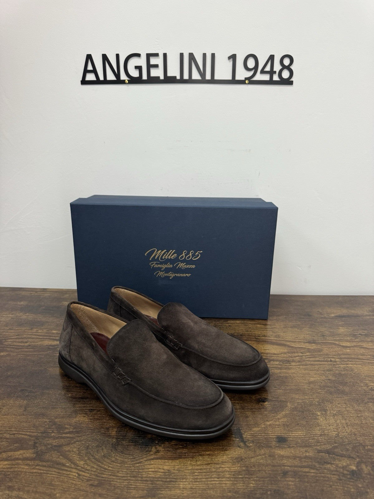 Mille 885 Mocassino Suede Brown Made In Marche Casual Top Quality Uomo 39