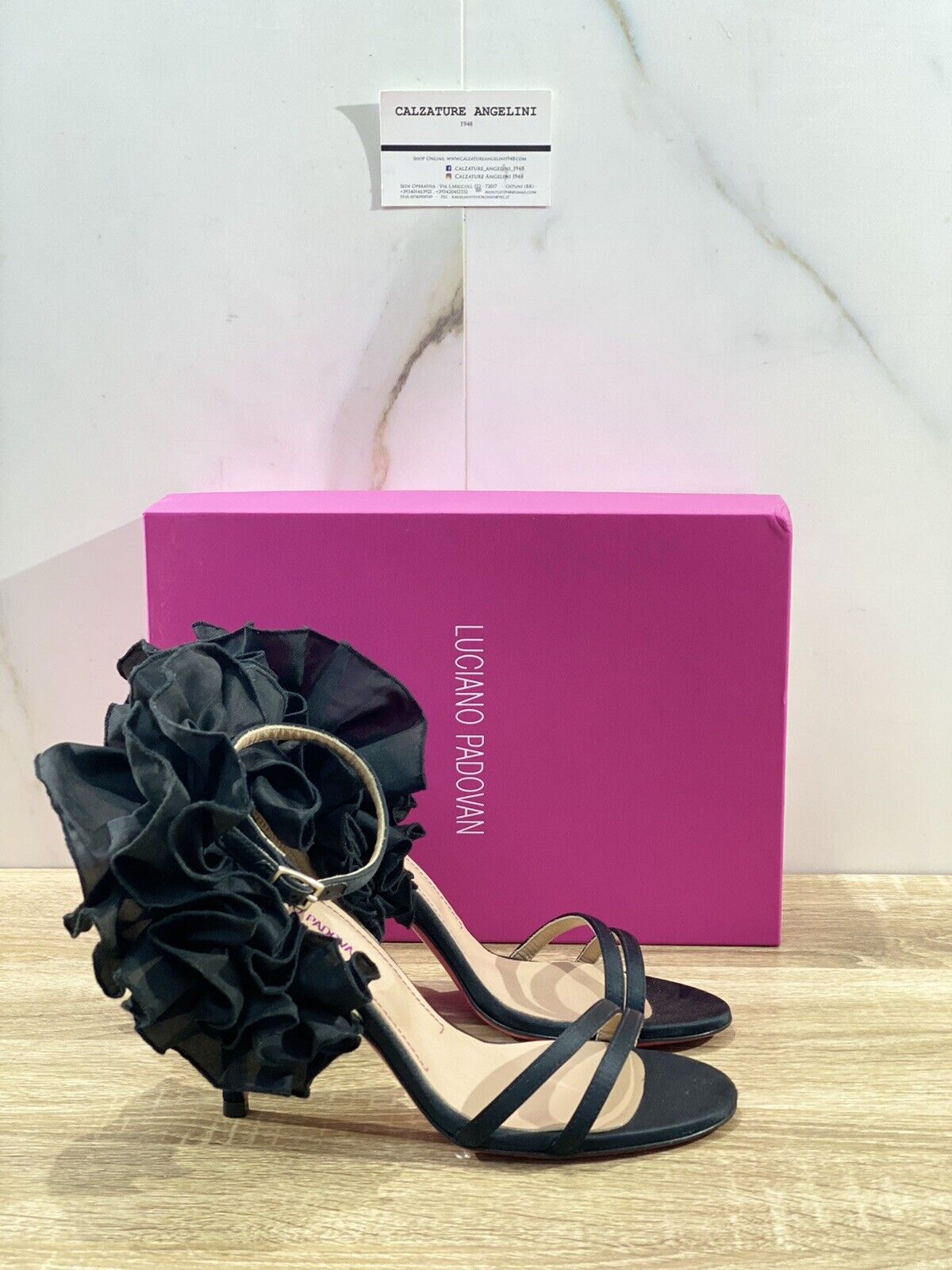 Luciano Padovan Sandalo donna Dallas  raso Nero   luxury sandal 36