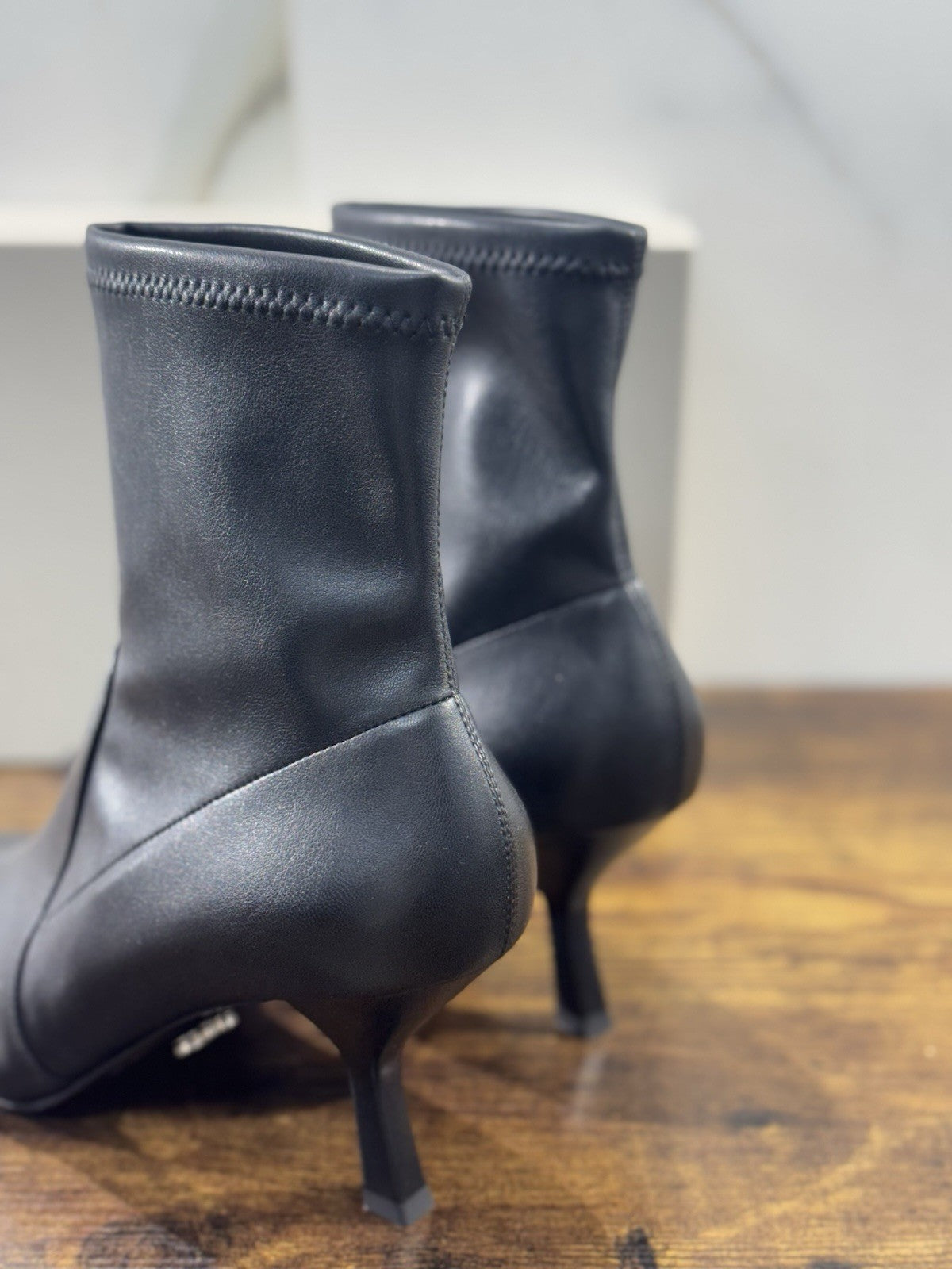 Sergio Levantesi Stivaletto  Pelle NeroCon Tacco   Luxury Made In Italy Donna 41