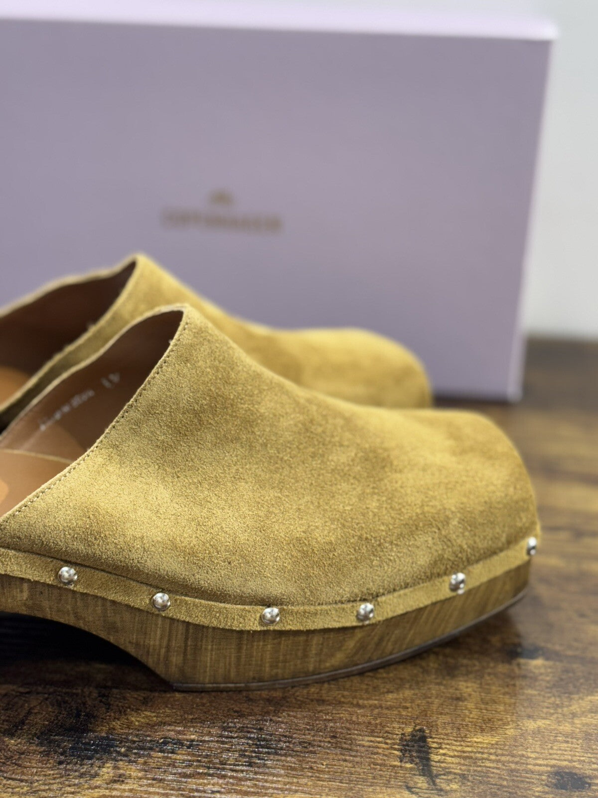 Copenhagen  Sabot Donna  Zoccolo Pelle Camel  Suede  Casual Shoes Woman 41