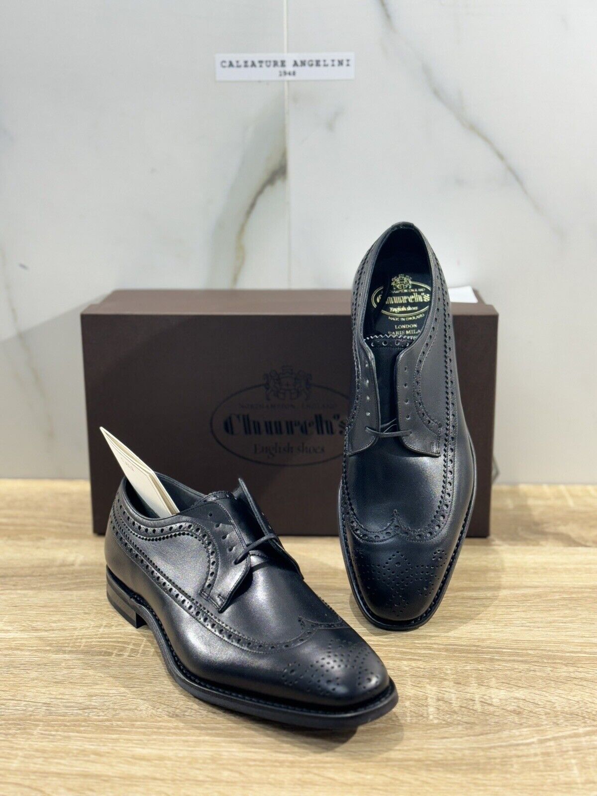 Church’s Portmore Pelle Nero  Fondo Gomma  Luxury Church’s Men Shoes 42