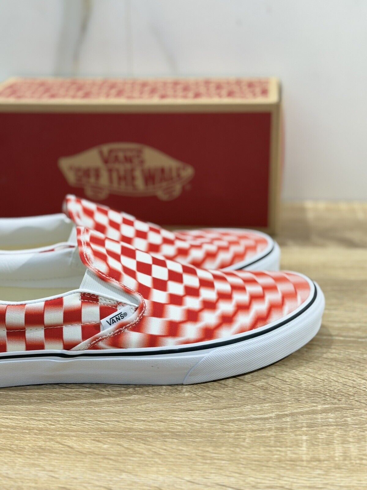 Vans Classic Slip On Checkerboard Bianco Red  Casual Icon Vans 44.5