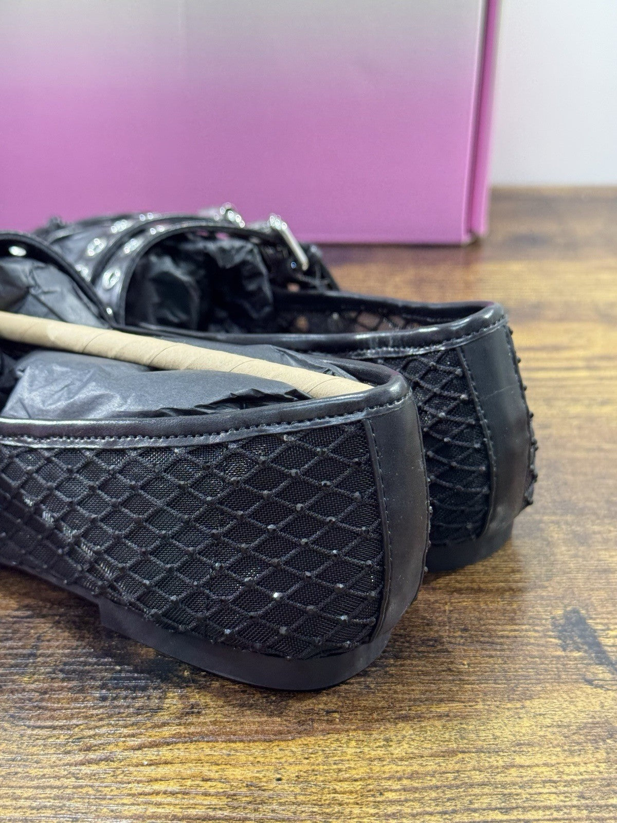 Ballerina Loafer Misty  Pelle Nero    Intrecciata Donna 36