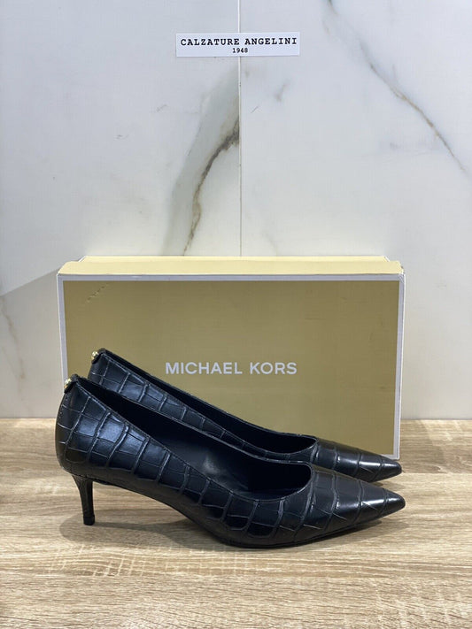 Michael Kors scarpa donna Sara flex pump pelle nera con tacco 38.5