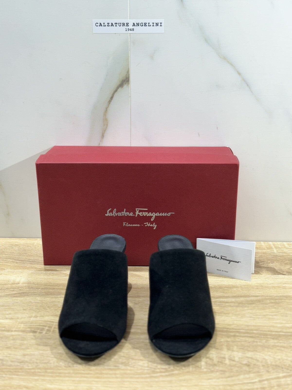 Salvatore Ferragamo Mule  Donna Sophie  Suede Nero Luxury Ferragamo Woman 36.5