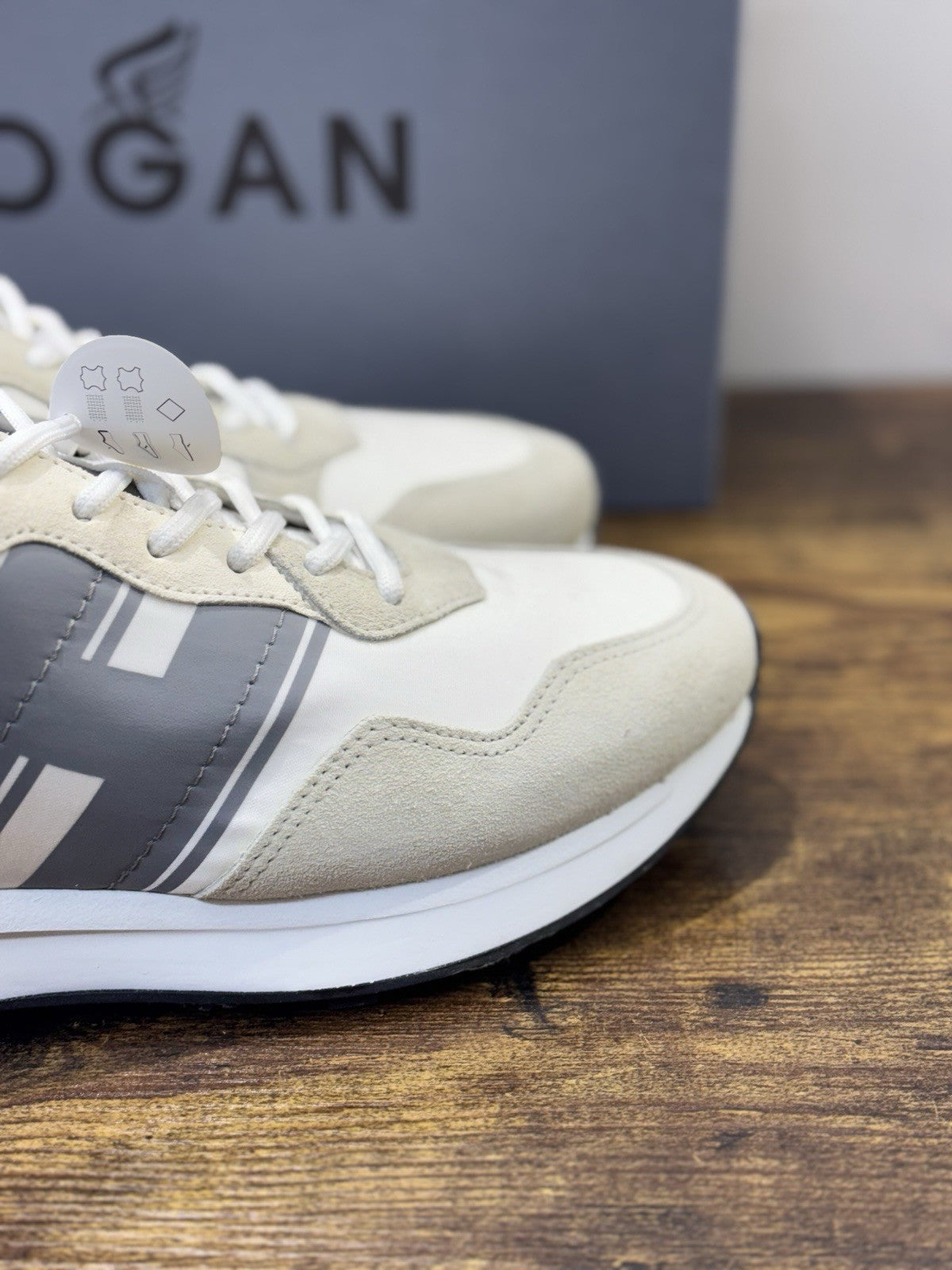 Hogan H601 Sneaker Pelle Suede Bianco Memory Foam   Casual Hogan Uomo 43