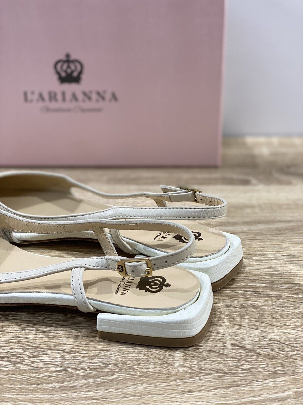 L’arianna Ballerina  donna CH1342     pelle Latte      Sling Back 38