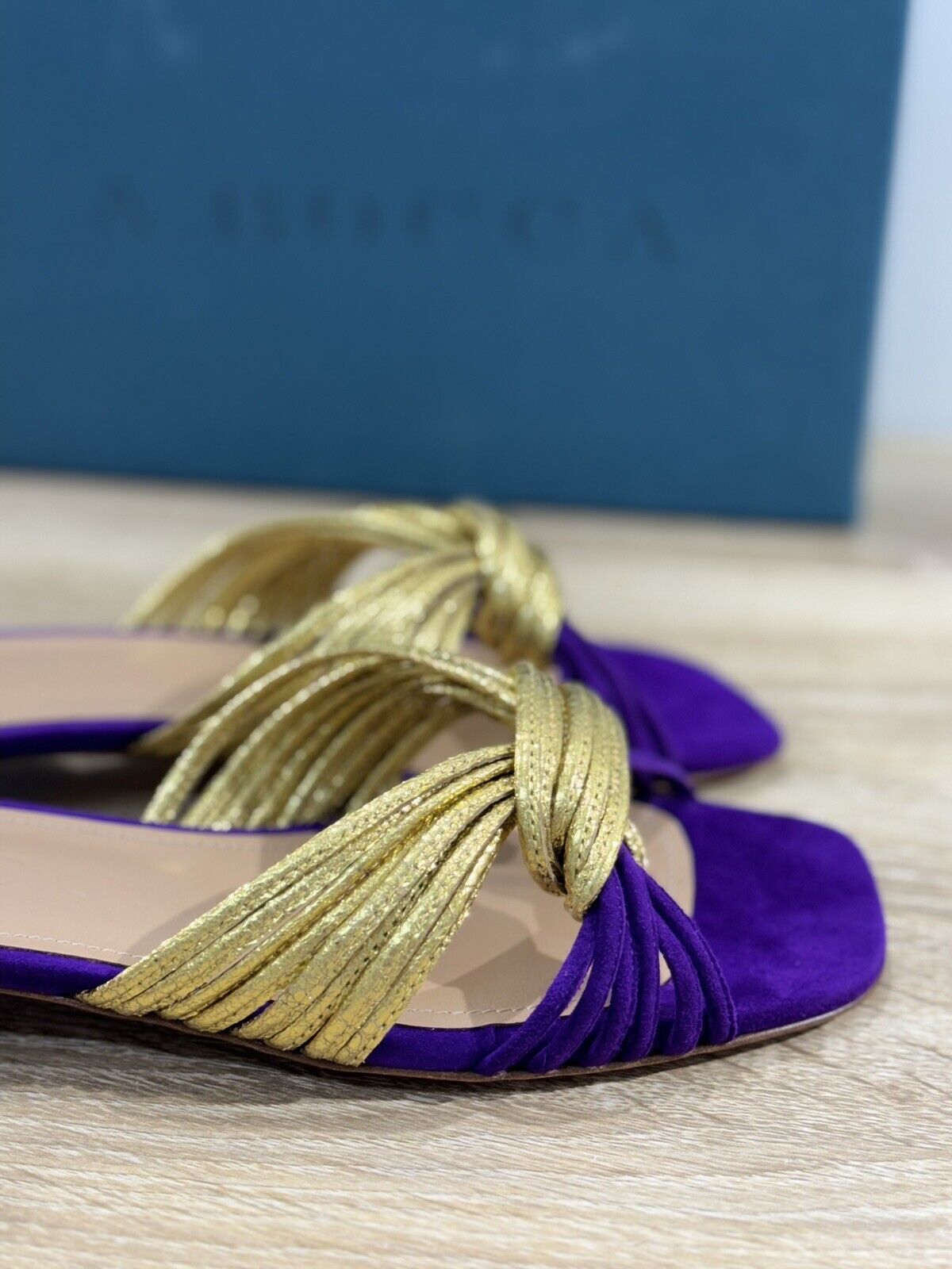 A.Bocca Sandalo Donna Mules Gold Viola   Luxury Woman Sandal A.Bocca 37