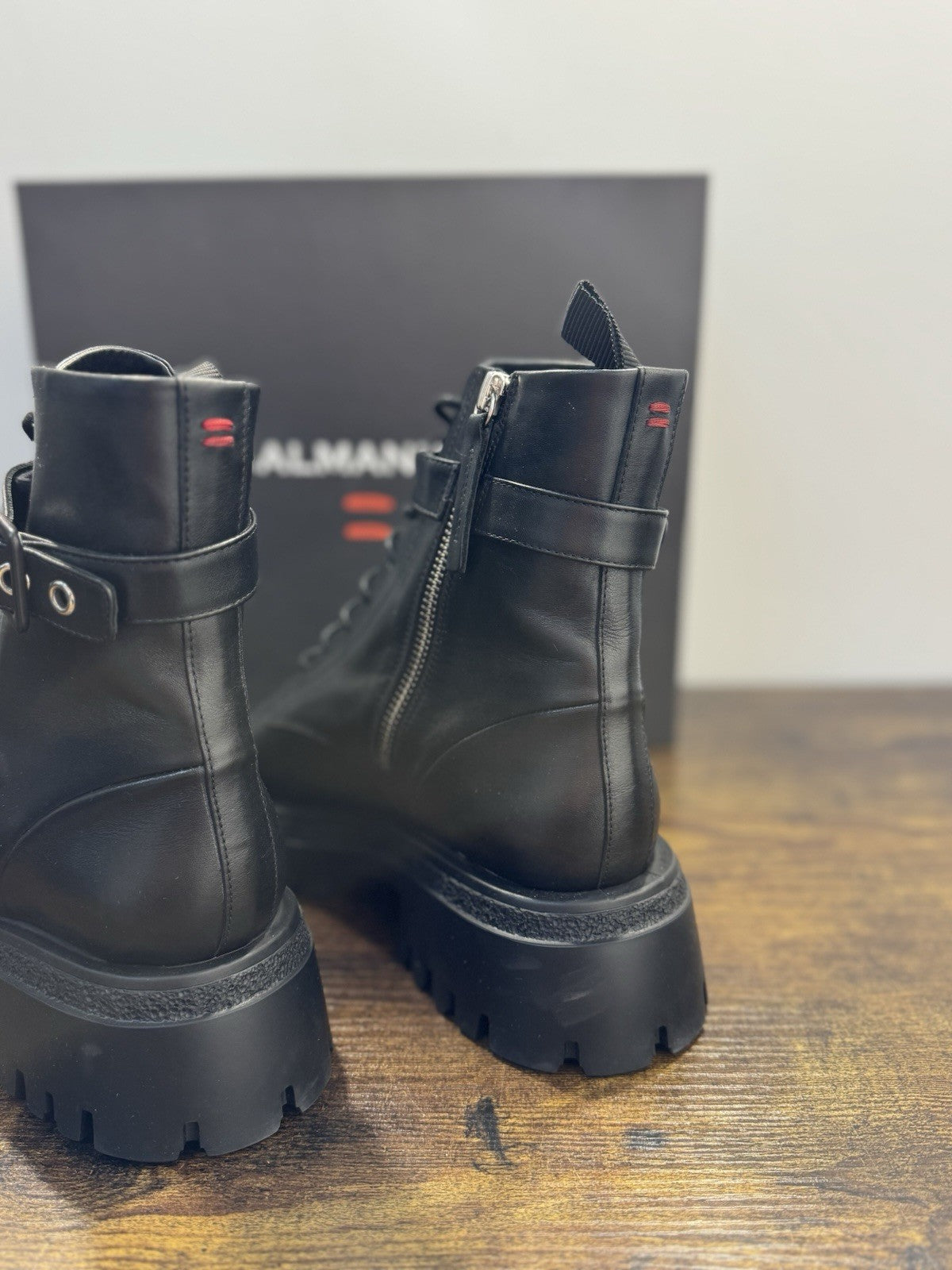 Halmanera Anfibio Rama Pelle Nero Casual Boot Donna 38