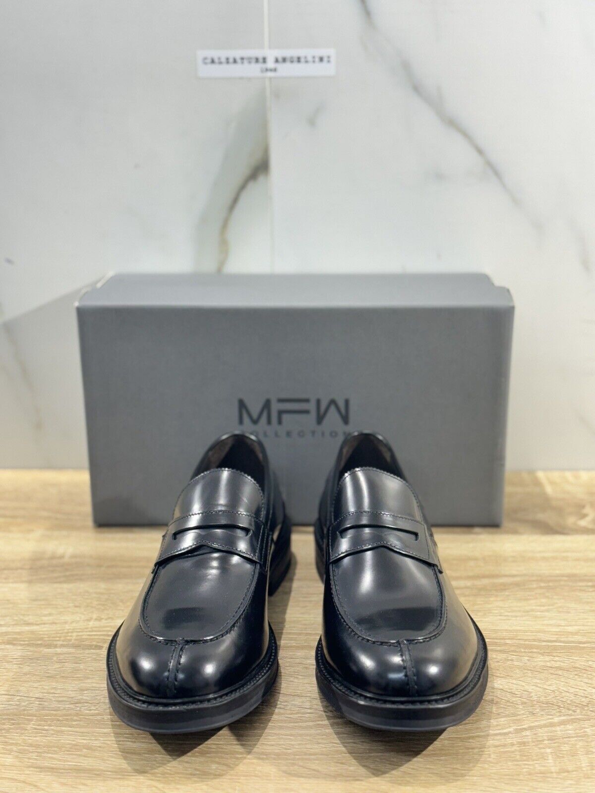 Marco Ferretti Mocassino Uomo Fondo Gomma Casual Loafer Pelle Nera 46