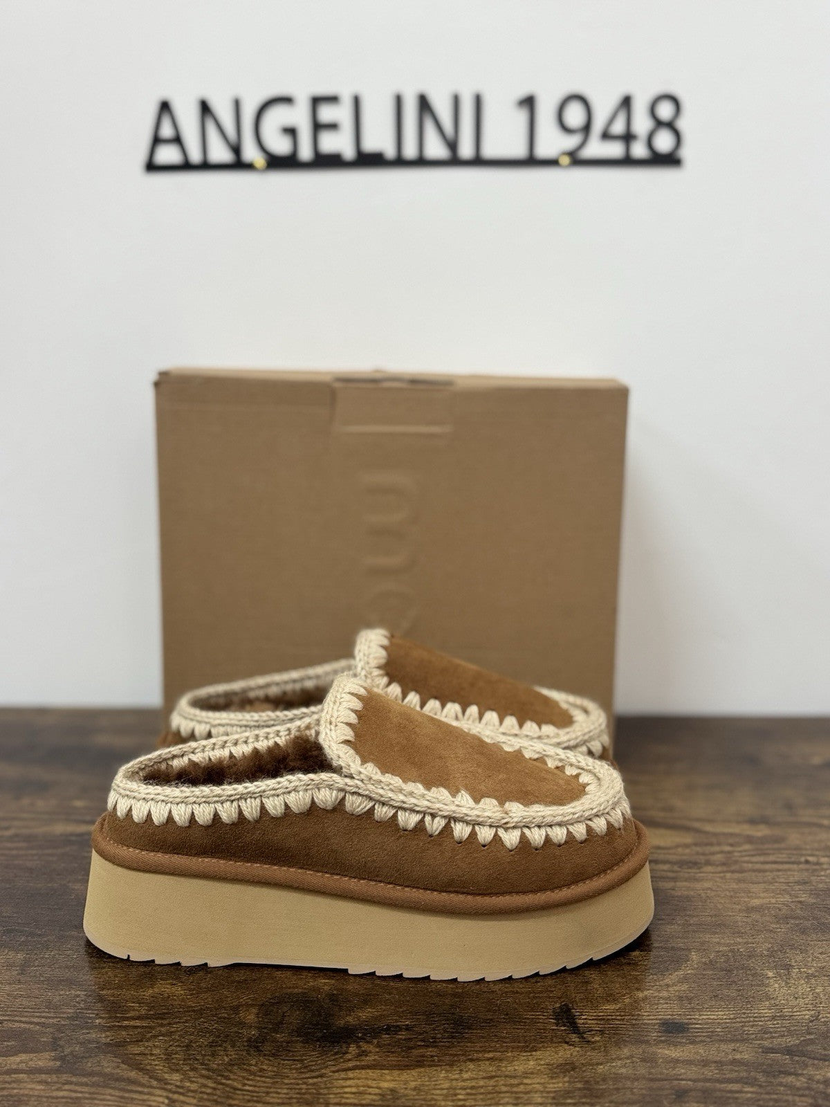 Mou Clog Eskimo Platform Suede Cognac Casual Mou Donna 40