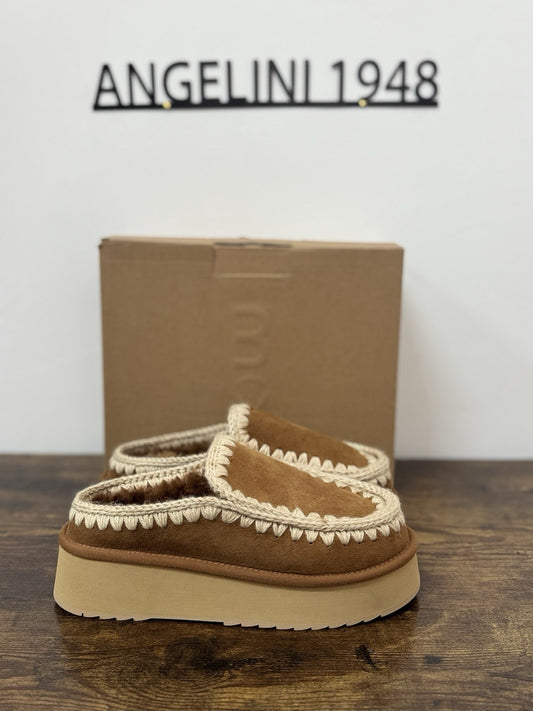 Mou Clog Eskimo Platform Suede Cognac Casual Mou Donna 40