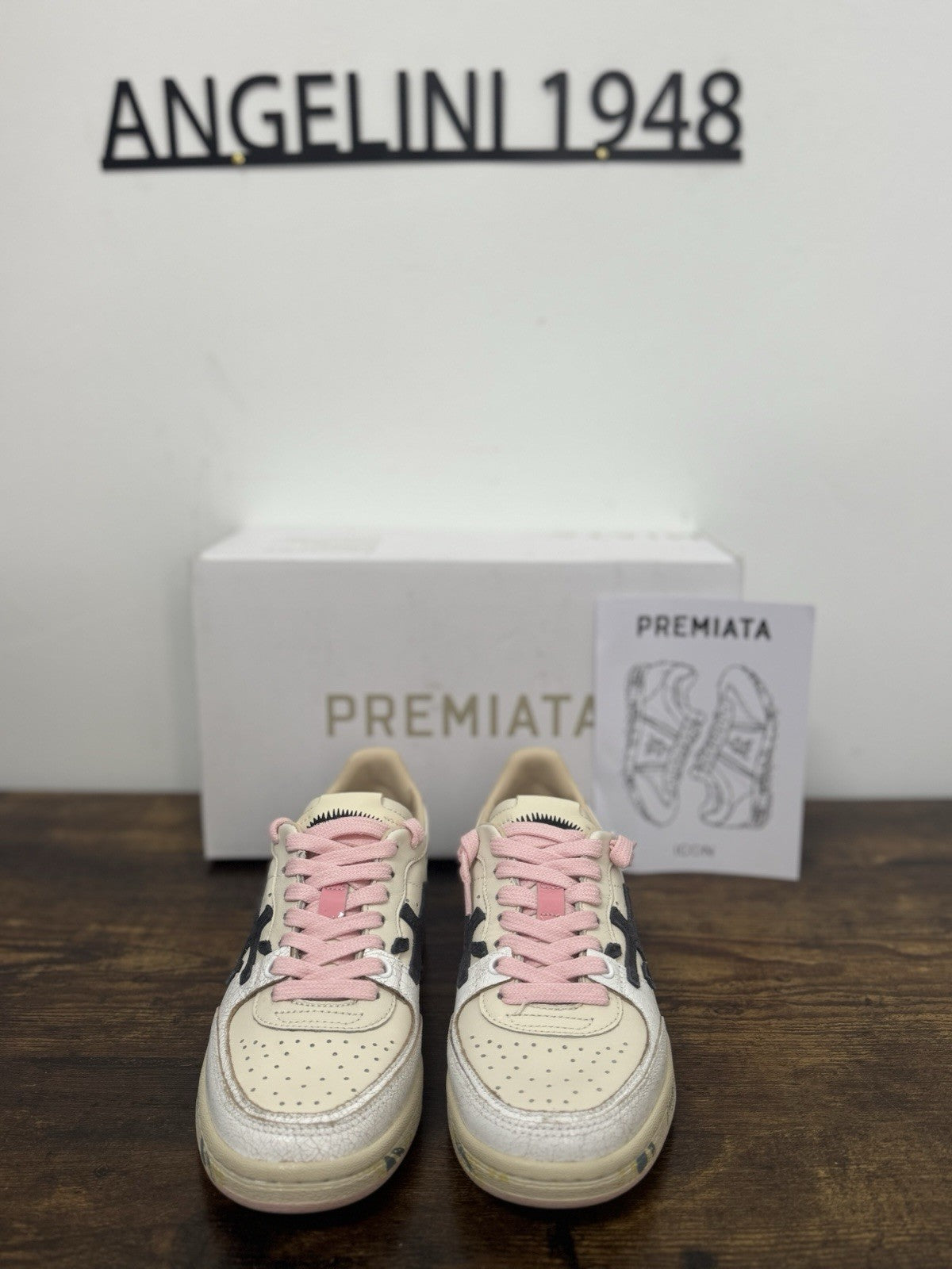 Premiata Clayd Basket Sneaker Pelle Bianca Pink  Casual Premiata Donna 41