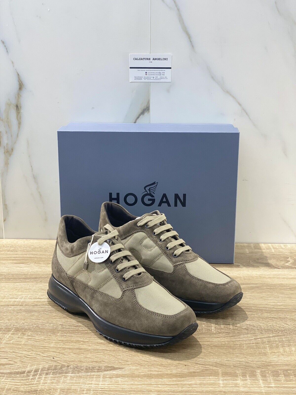 hogan interactive uomo In Suede Miele Luxury Hogan Sneakers Men 43.5