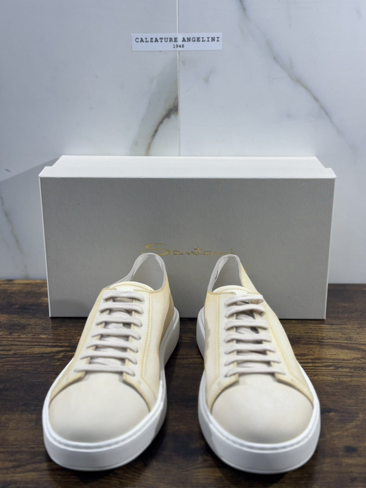 Santoni Sneaker Uomo Icon Pelle Nabuk Bianca Luxury Men Santoni Shoes Icon 10