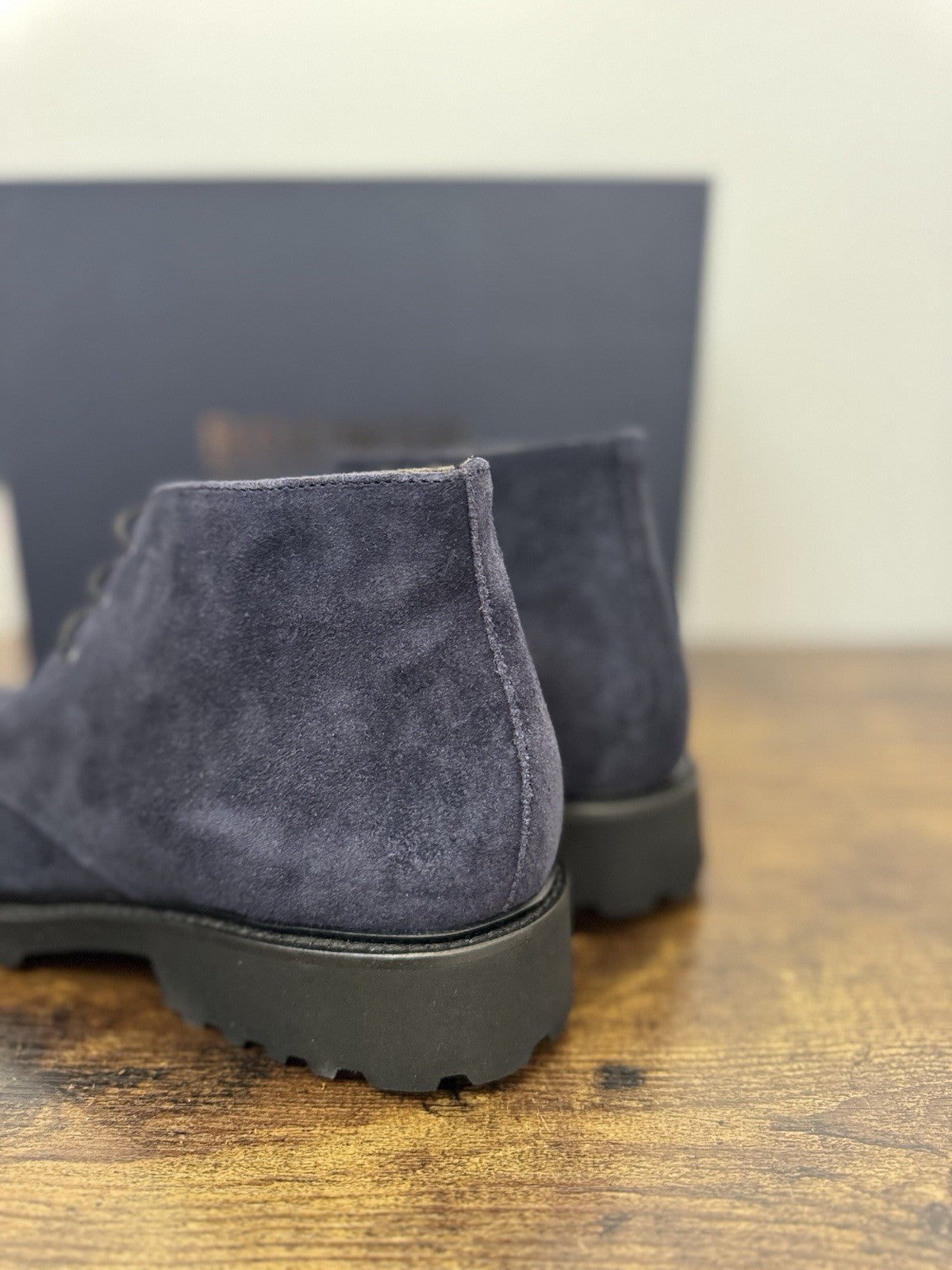 Boemos Polacchino Suede Blu  100% Made In Italy Casual Boot Uomo 44