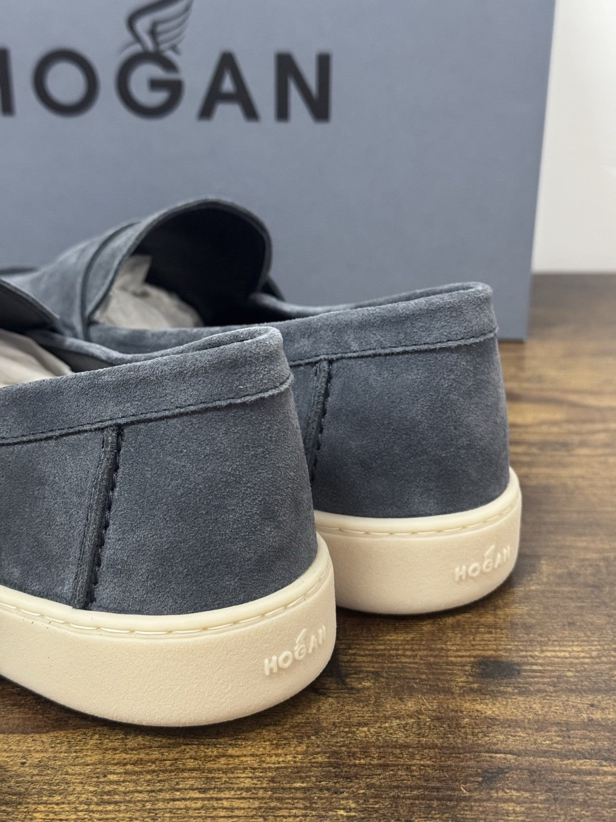 Hogan Mocassino Cool Suede Blu Memory Foam Causal Hogan Uomo 42