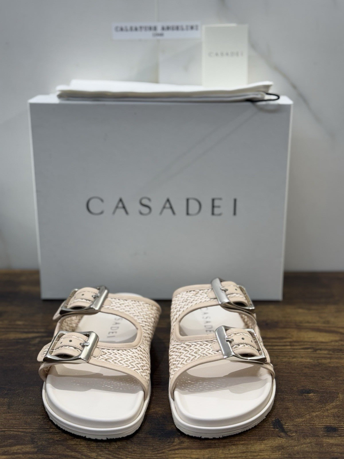 Casadei Sandalo Pelle Intreccio Light Pink    Luxury Casadei Scarpe Donna 39