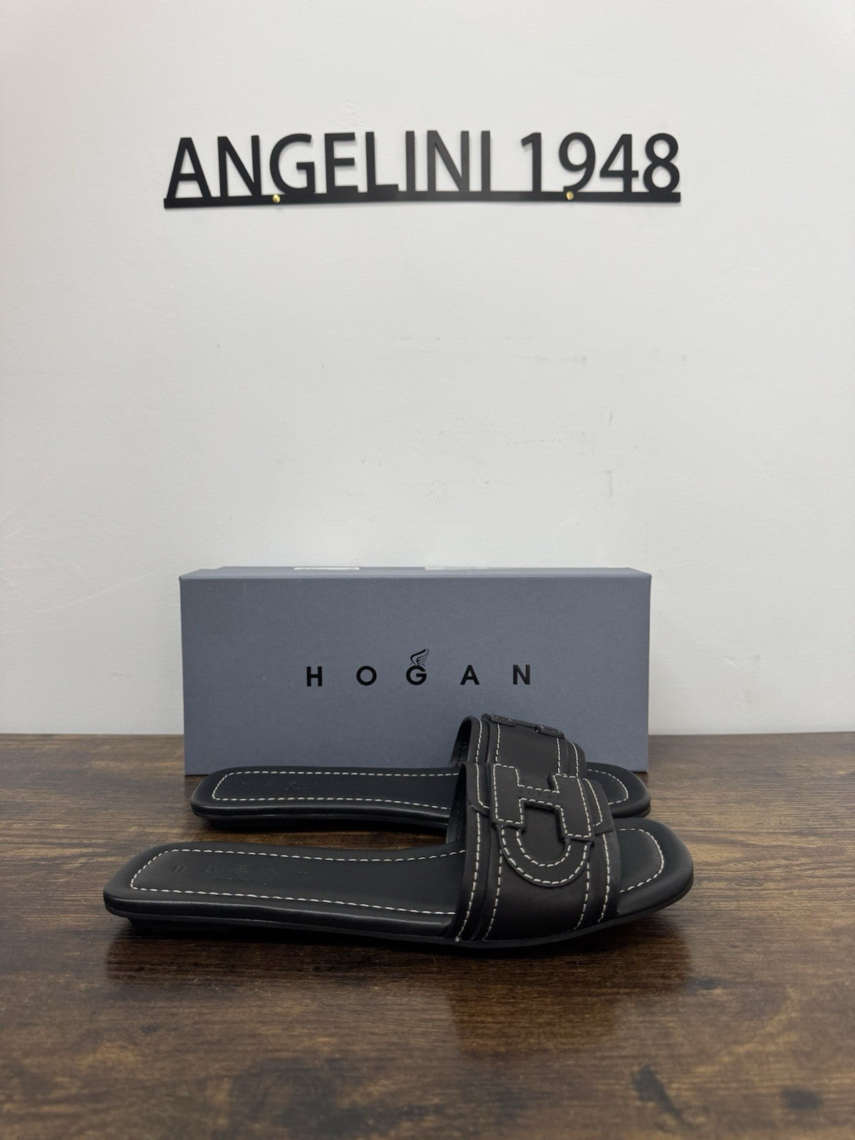 Hogan H685 Ciabatta H Pelle Nera Casual Hogan Donna 40