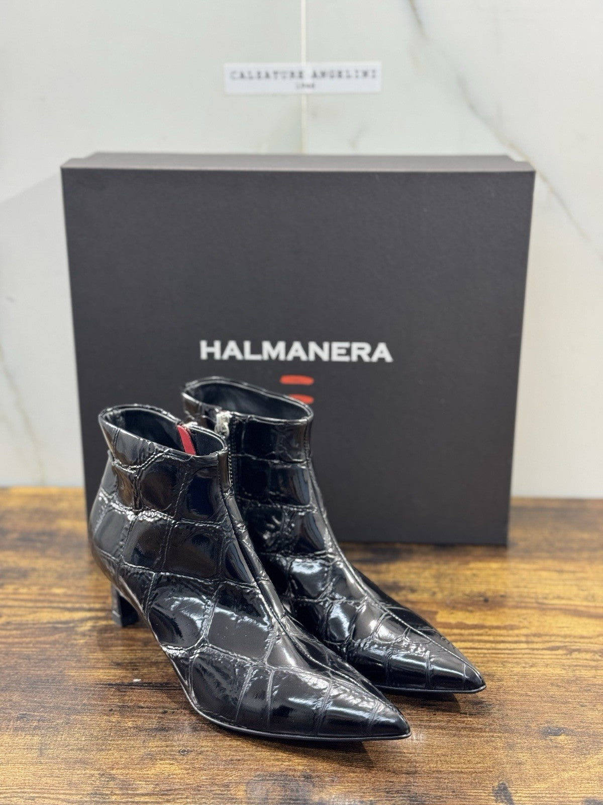 HALMANERA Stivaletto    Pelle Nero    Con Tacco Luxury Made In Italy Donna 41