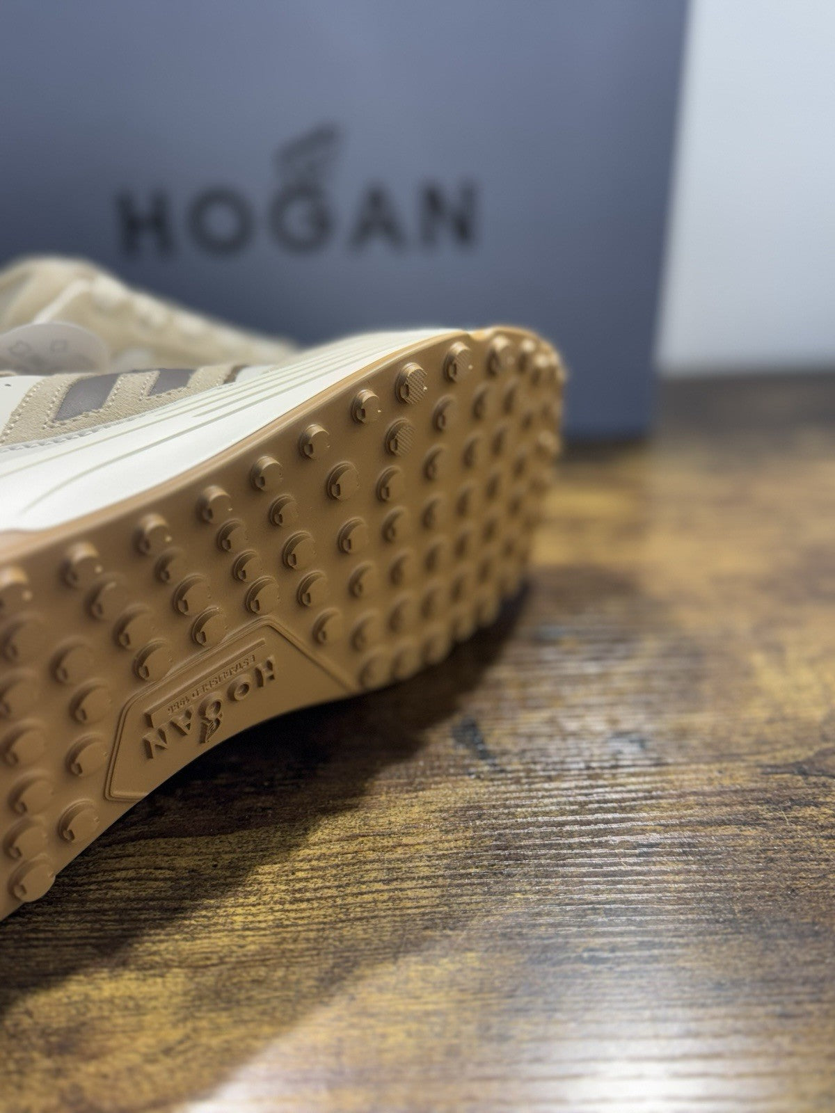 Hogan Hyperlight Sneaker Suede Light Beige   Memory Foam Causal Hogan Uomo 40.5