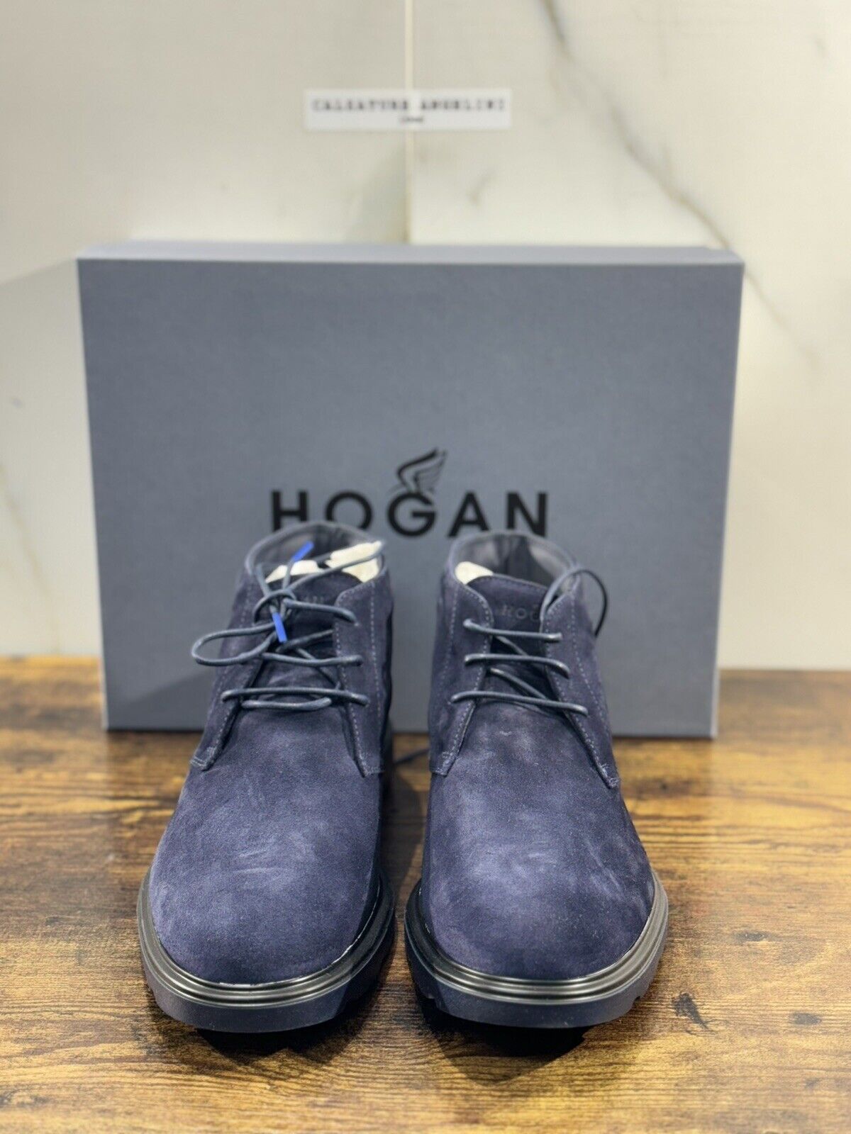 Hogan Polacchino uomo business casual suede Blu hogan men shoe 41.5