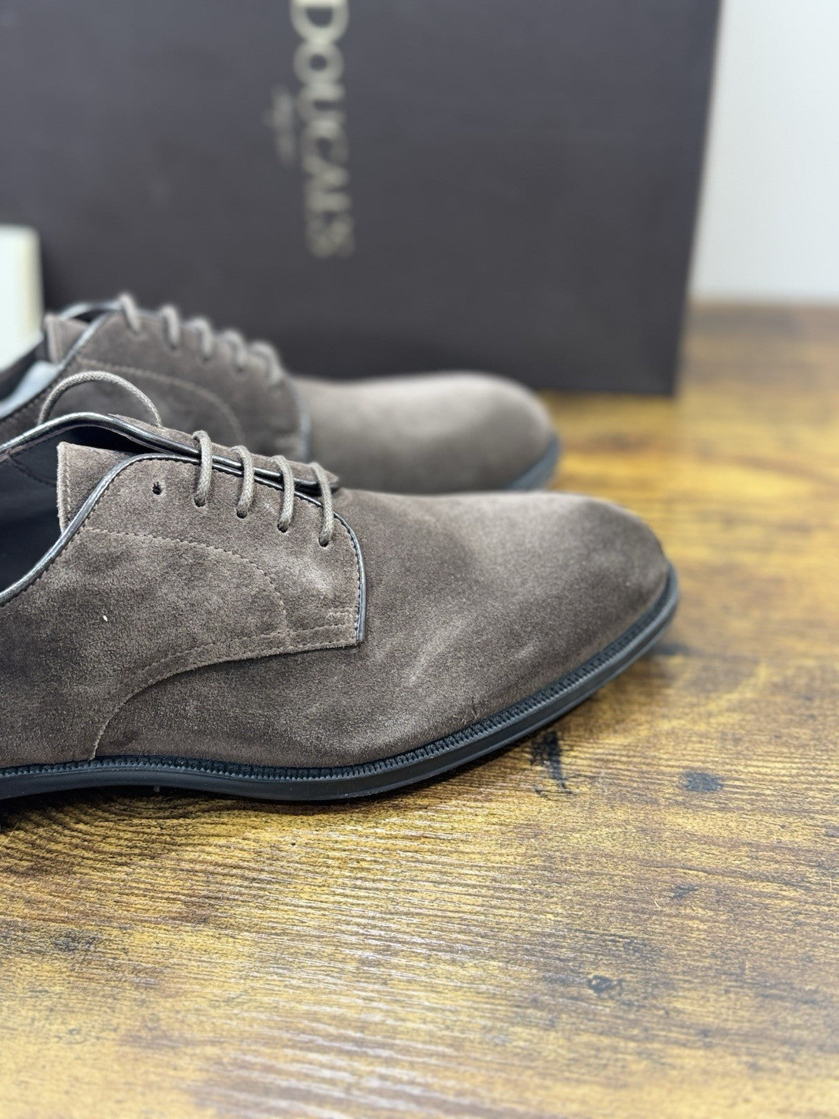 Doucal’s Derby Suede T.moro Fondo Gomma Luxury Doucal’s Uomo 42