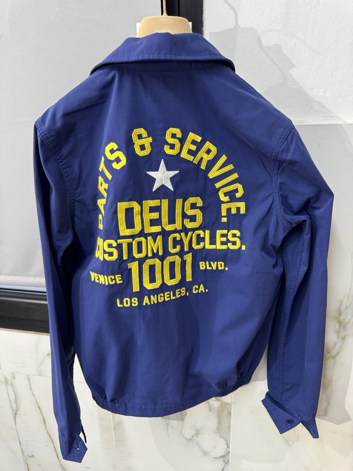 Deus Ex Machina Teller Drizzler Jacket Meccanic Blue Cotone Icon Jacket Deus Xs
