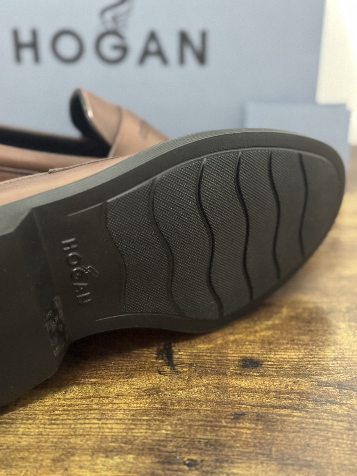 Hogan Business Mocassino Pelle  Cuoio Memory Foam Casual Hogan Uomo 39.5