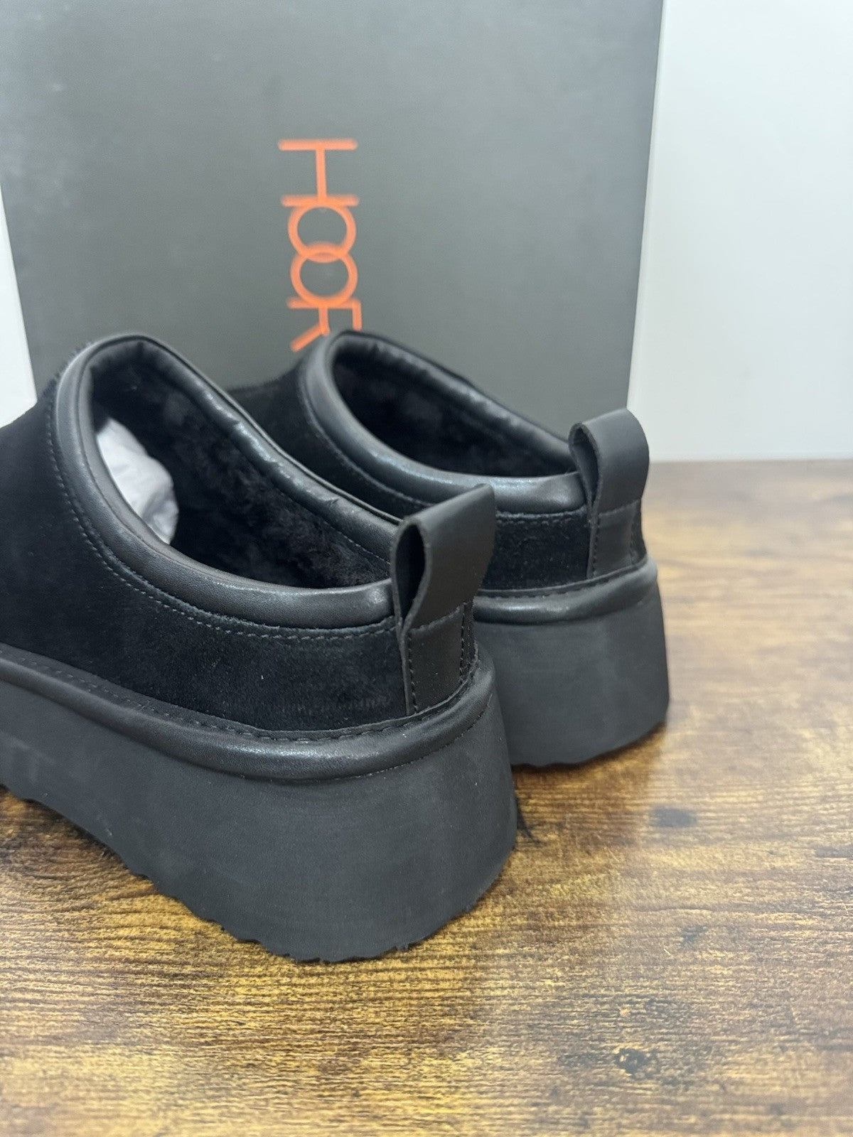 Hoor Sabot Mars Eco Fur Suede Nero  Extra Light  Causal Donna 41