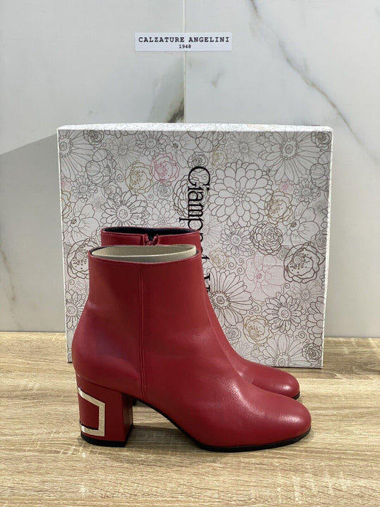 Giampaolo Viozzi stivaletto Donna pelle rosso casual boot 41