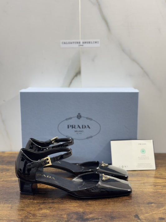 Prada Pumps In Vernice Nera Donna Luxury Woman Prada Shoe 37