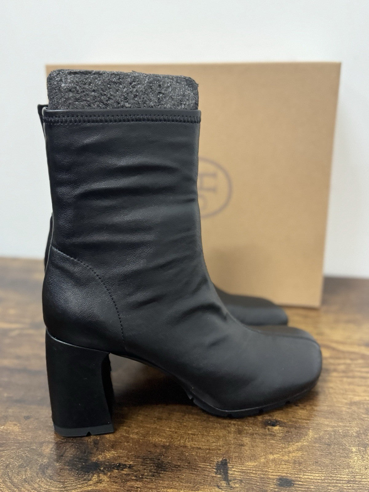 Ash Eclat Bis Pelle Nero Stivaletto Casual Boot Donna 40