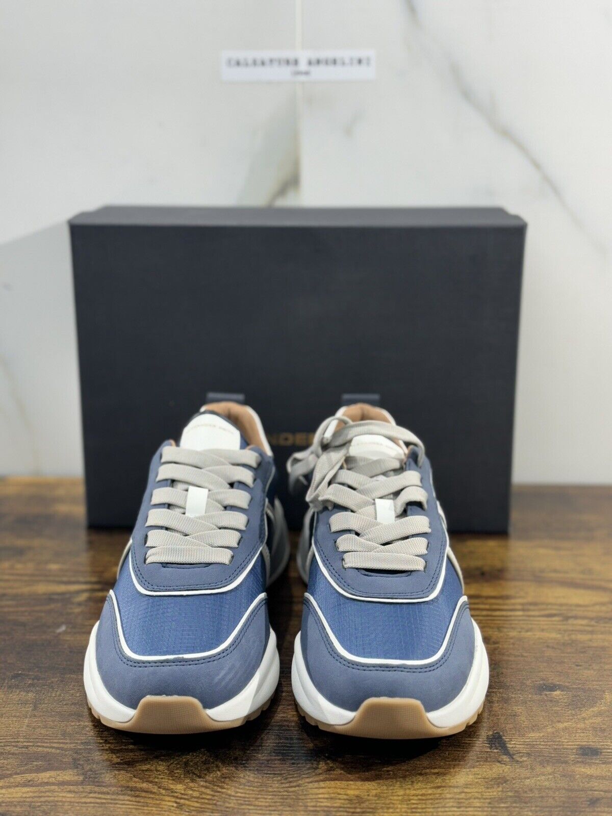 Alexander Smith London  Sneaker Donna Edo Dover   Pelle Blu 39