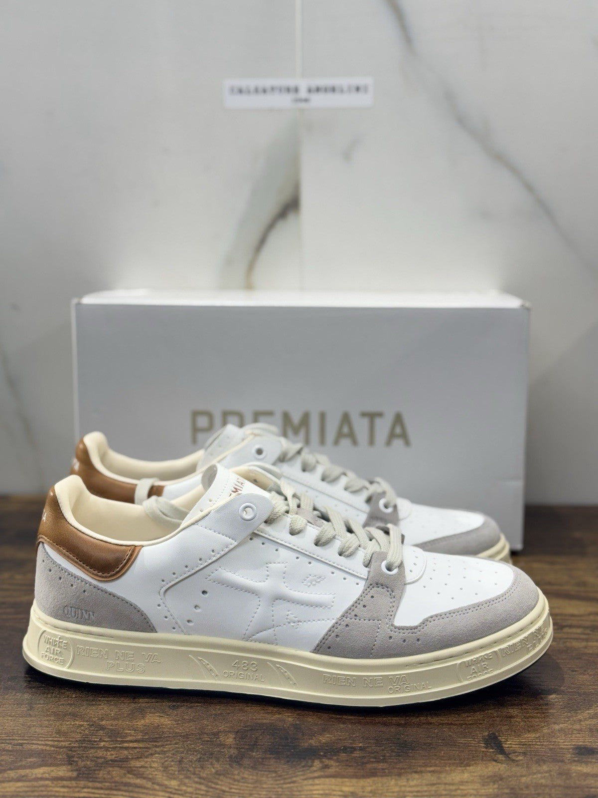 Premiata Quinn  Sneaker Pelle Bianca Casual Premiata Scarpa Uomo 44
