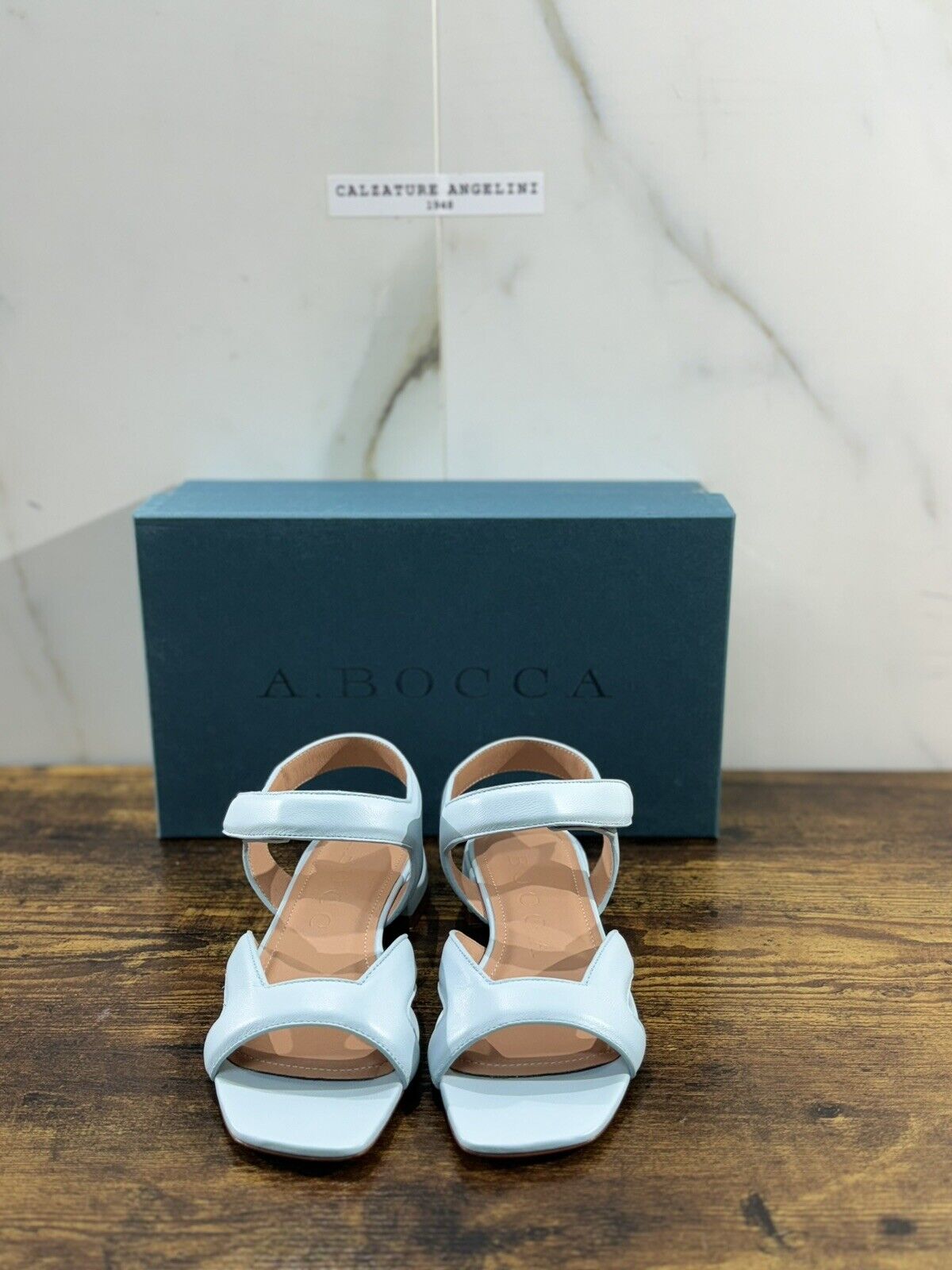 A.Bocca Sandalo Donna  Pelle Cielo   Luxury Woman Sandal A.Bocca 36