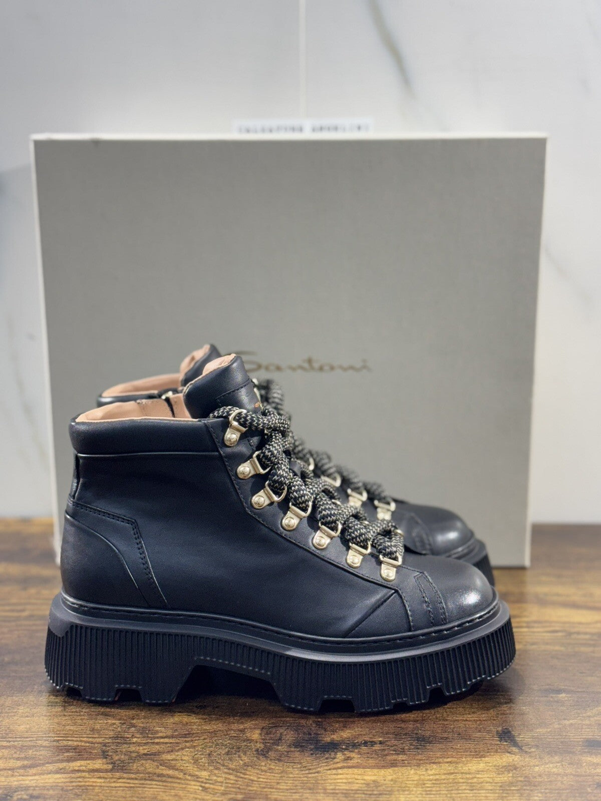 Santoni Mountain  Boot Donna Pelle Light   Casual Luxury Boot Woman Santoni 38.5