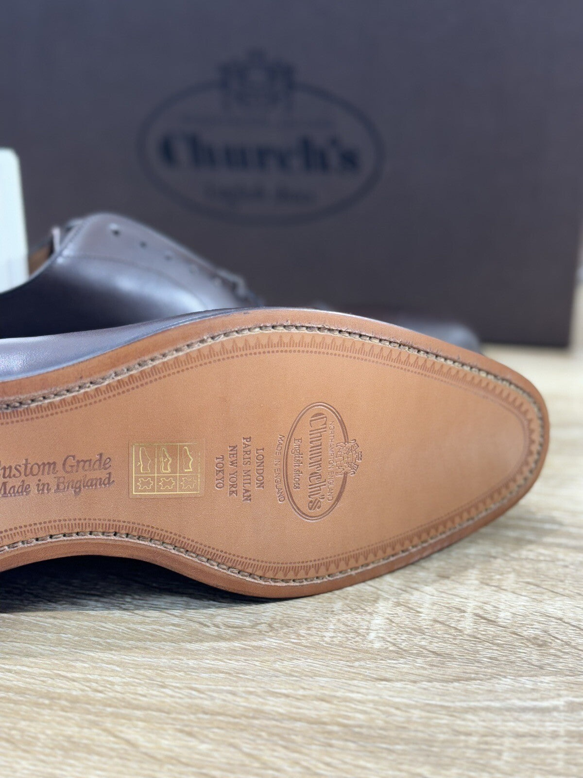 Church’s Dubai Pelle Ebony Fondo Cuoio Luxury Church’s Men Shoes 41 