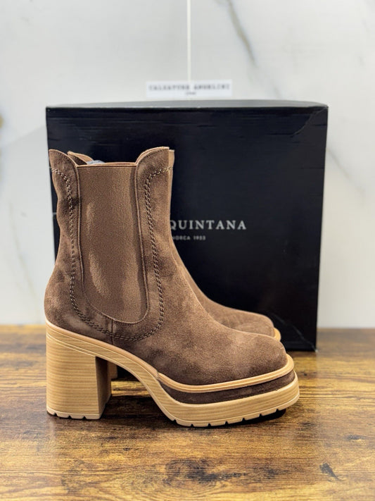 Pons Quintana Stivaletto Donna Suede Ebano       Con Tacco Luxury Boot 36