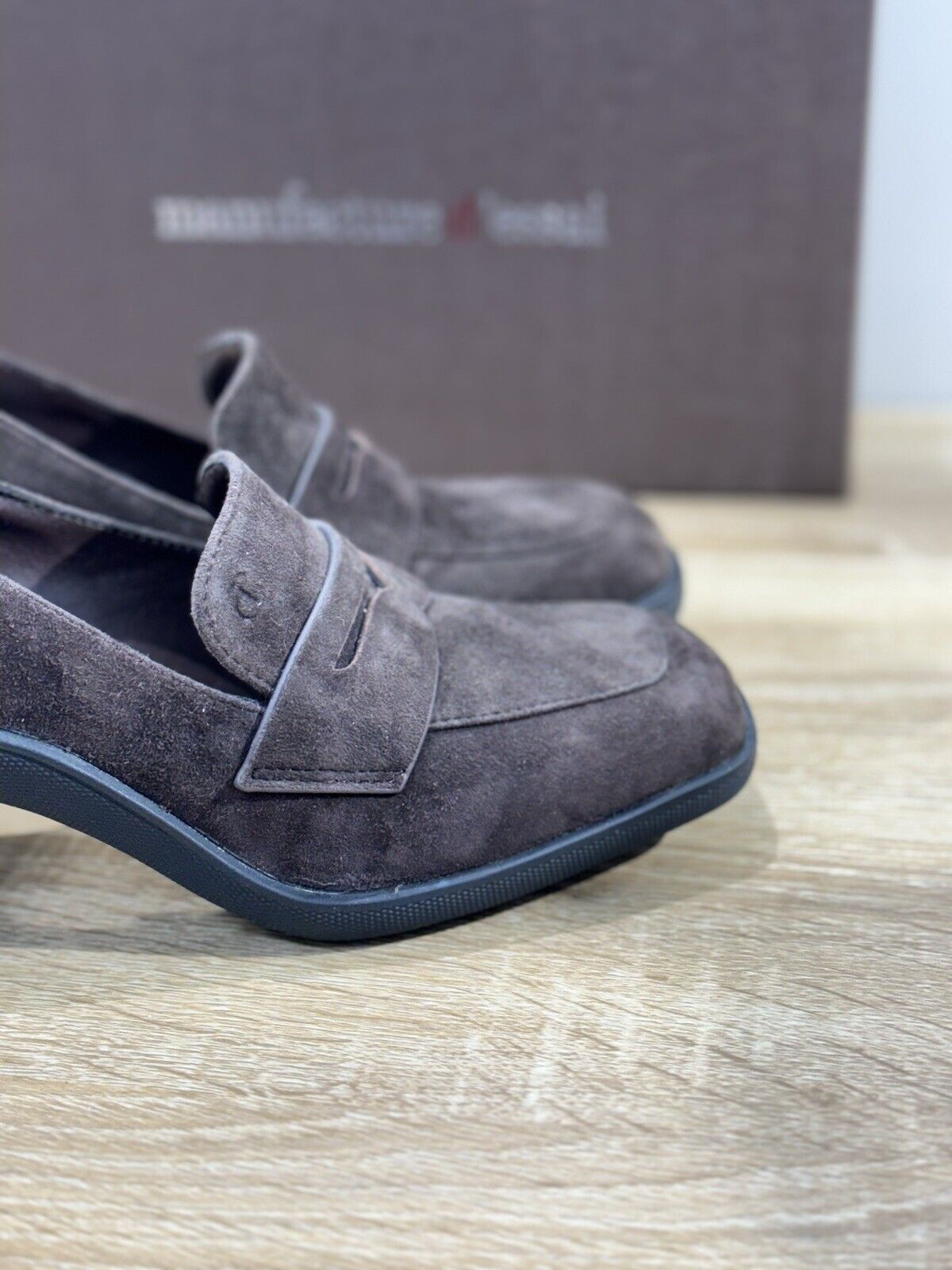 Manufacture D’essai Mocassino Donna Suede Testa Moro  Casual Loafer 39