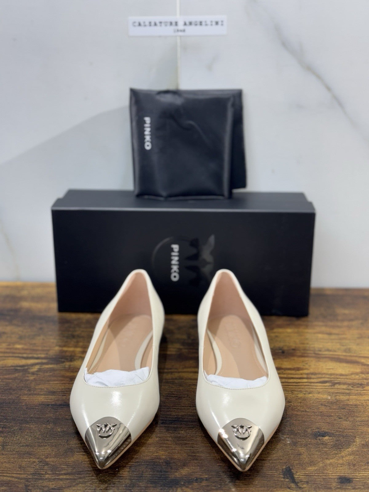 Pinko Ballerina Gianira Pelle Yogurt Casual Pinko Donna 40