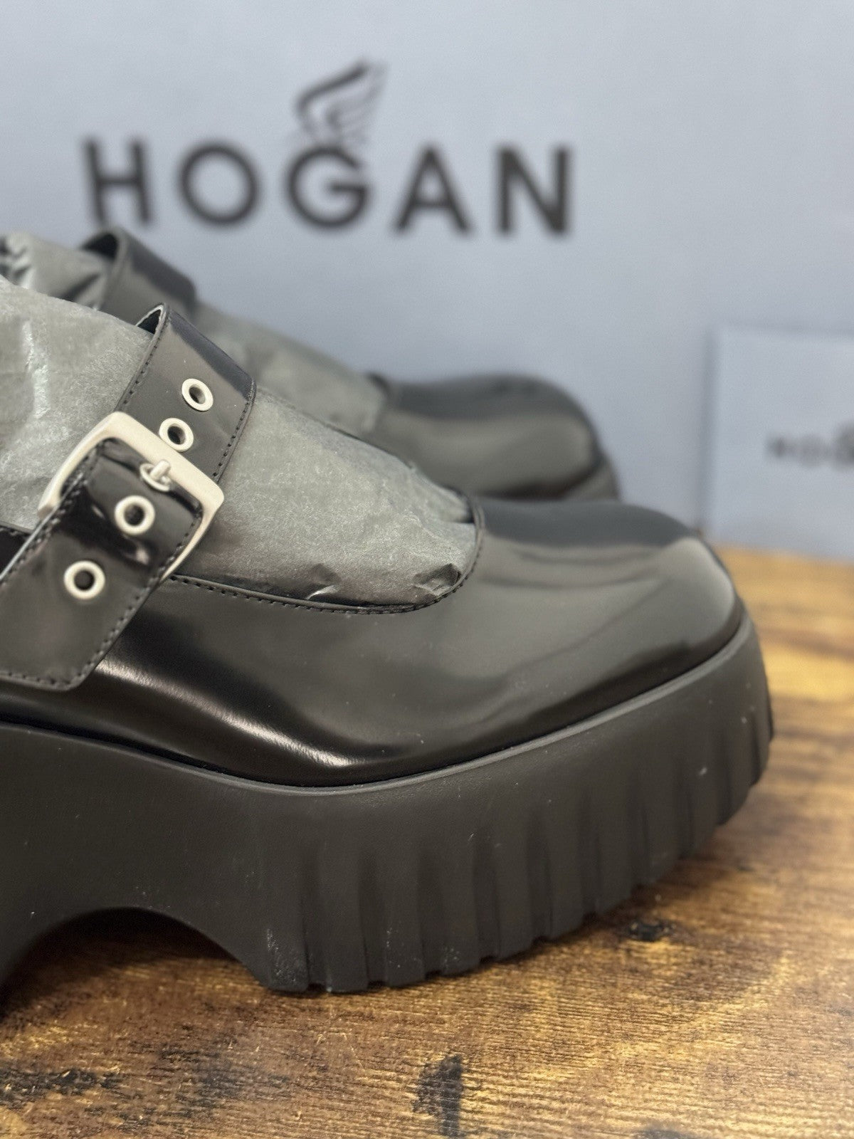 Hogan H651 Wedge Ballerina Pelle Nera Casual Hogan Donna 37.5