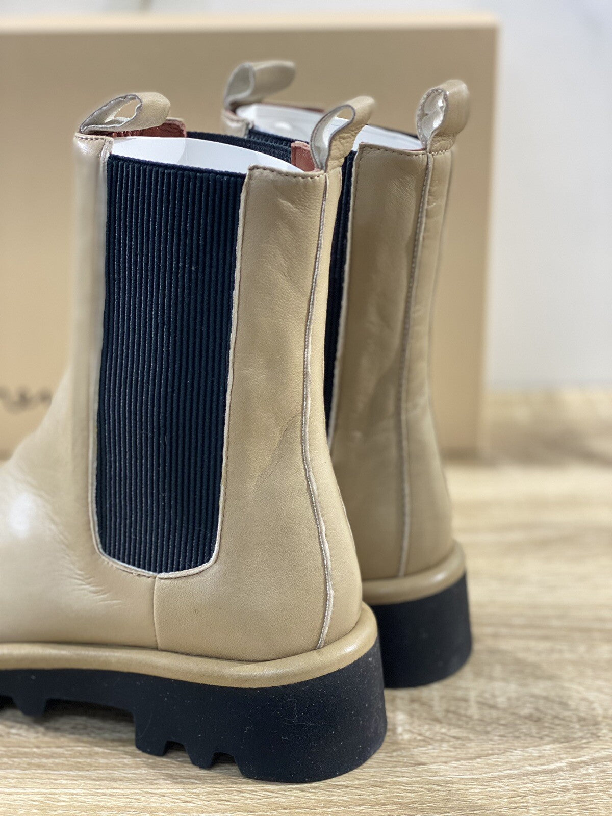 Lorena Paggi Chelsea Boot donna 22253 pelle Sabbia luxury boot Fur 42