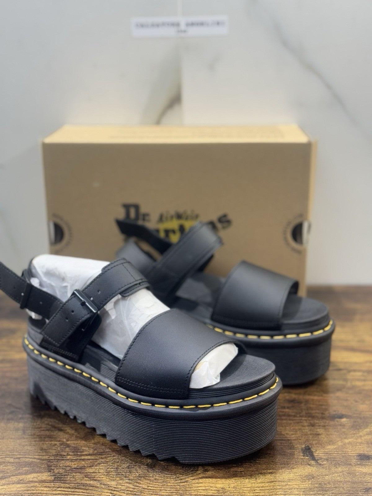 Dr Martens Sandalo  Voss Quad   Pelle Nero Casual Dr Martens Donna 40