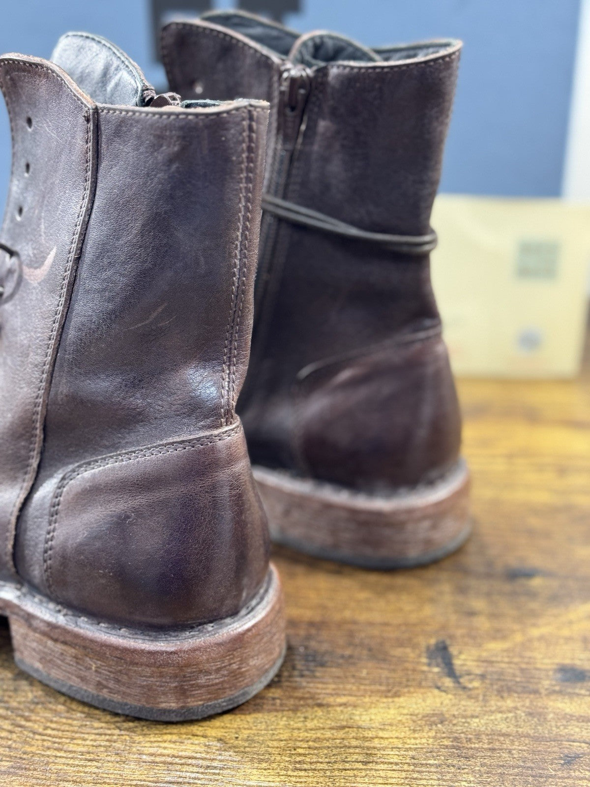 Moma Anfibio  Boot Ebano Fatto A Mano In Italia Luxury Moma Boot Donna 39.5