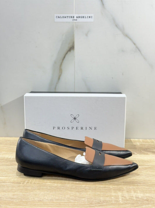 Prosperine Ballerina    donna Pelle Nero  Cuoio luxury made in italy 41