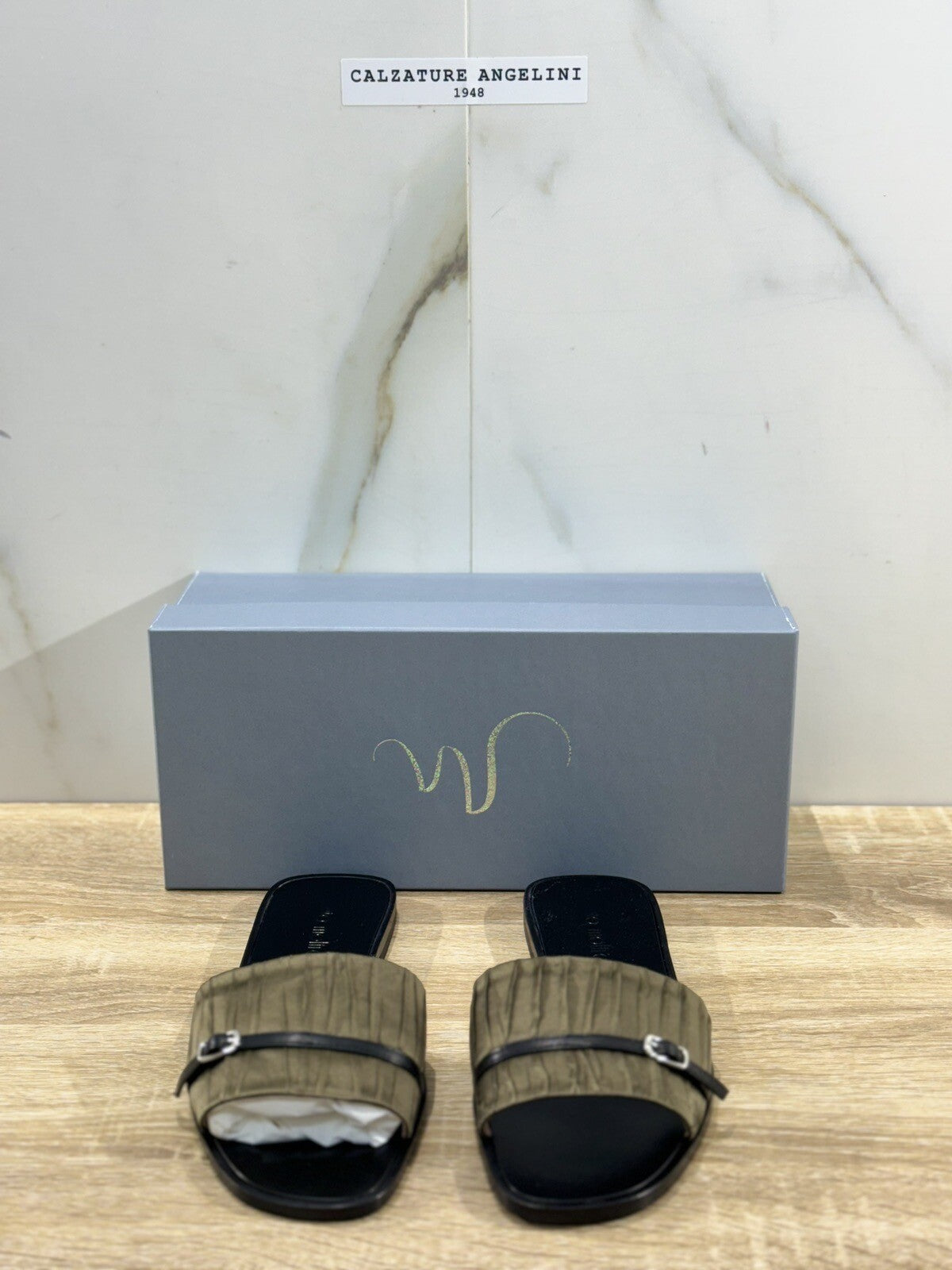 Mia Moltrasio Sandalo Donna Luxury Handmade Verde  Nero Casual Sandal 42