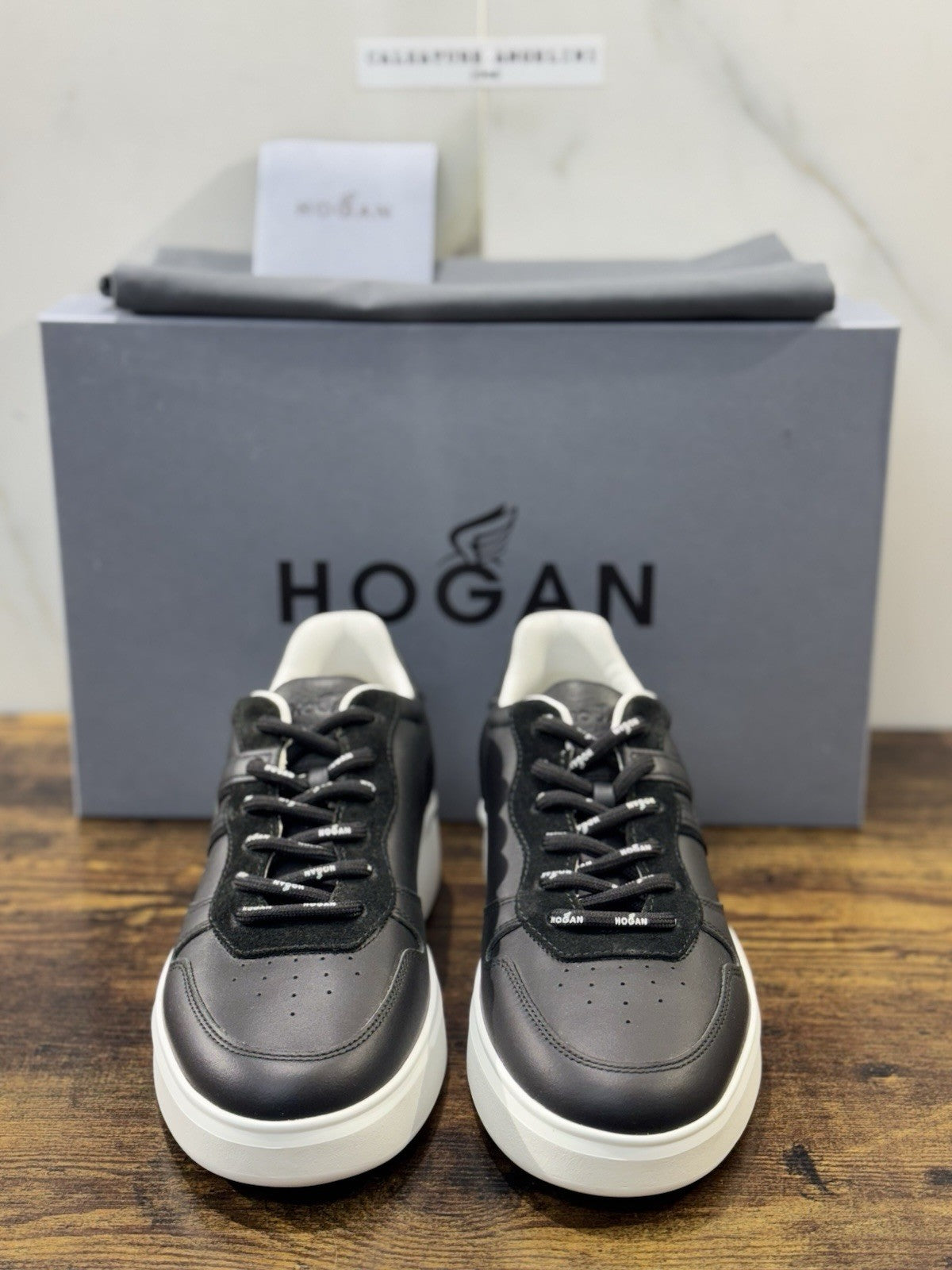 Hogan H 580 Sneaker Pelle  Nero Casual Hogan Uomo 42